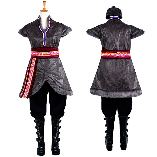 Disney Frozen Kristoff Faux Leather Cosplay Costume [G1296]