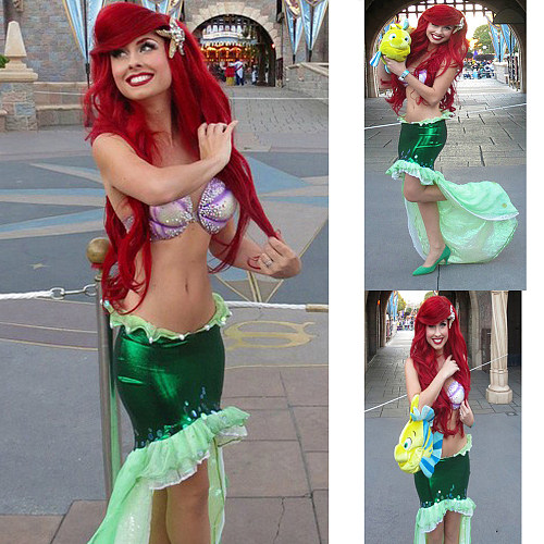 Ariel Mermaid Tail Skirt Cosplay Costume – Spandex Fabric The Little Mermaid Outfit [G1245]