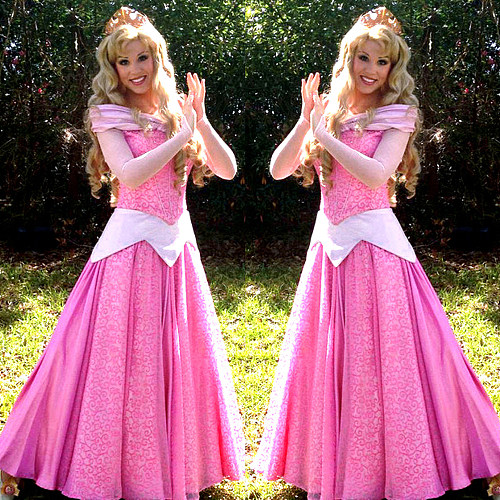 Disney Princess Aurora Sleeping Beauty Cosplay Satin Gown [G1238]