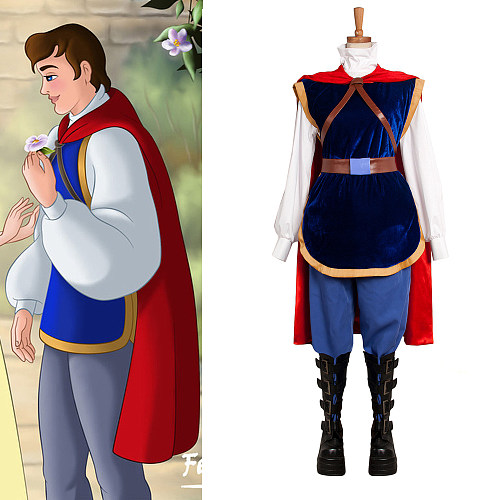 Disney Snow White Prince Velvet Cosplay Costume – Fairytale Outfit [G1222]