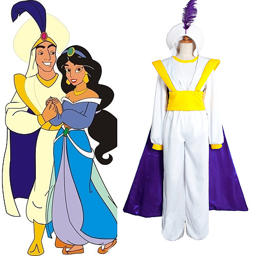 Disney Aladdin Prince Cosplay Costume Uniform Fabric Outfit [G1307]