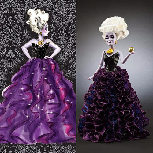 Ursula Satin Cosplay Dress – The Little Mermaid Villain Costume Ball Gown [G1321]