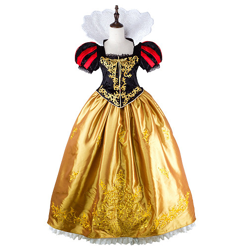 Disney Snow White Satin Princess Cosplay Ball Gown Costume [G1438]