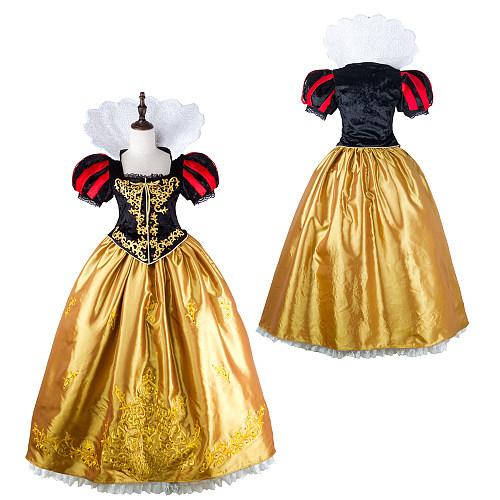 Disney Snow White Satin Princess Cosplay Ball Gown Costume [G1438]