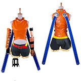 Final Fantasy FFX-2 Rikku Faux Leather Cosplay Costume with Accessories [G1401]