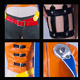 Final Fantasy FFX-2 Rikku Faux Leather Cosplay Costume with Accessories [G1401]