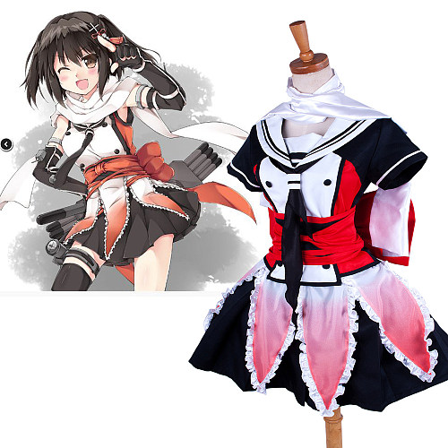 Sendai Kantai Collection Cosplay Costume Uniform Fabric Anime Outfit [G1487]
