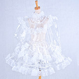 Handmade Sissy Maid Crossdressing Lockable Clear PVC Dress Costume [G1572]