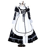 Handmade Sissy Maid Crossdressing Lockable Thin PVC Long Dress Costume [G1562]