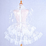 Handmade Sissy Maid Crossdressing Lockable Clear PVC Dress Costume [G1572]