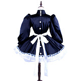 Handmade Sissy Maid Crossdressing Satin Dress Costume [G1560]