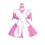 Handmade Lockable Cotton Sissy Maid Dress – Pink & White Crossdressing Outfit [G1613]