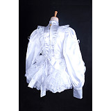 Handmade Lockable Sissy Maid Dress – White Satin Crossdressing Costume with Optional Petticoat [G1627]
