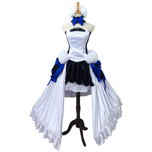 Hatsune Miku Snow Miku 2017 Cosplay Handmade Satin Dress [G1624]