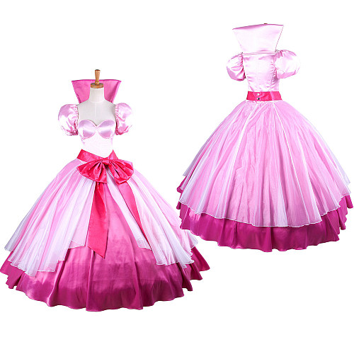 Charlotte LaBouff Cosplay Pink Ball Gown Handmade Satin Dress [G1646]