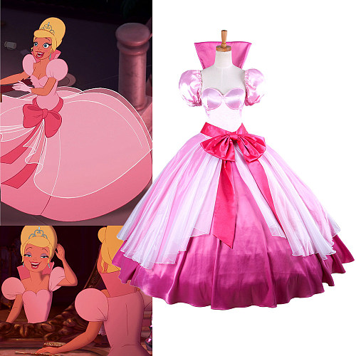 Charlotte LaBouff Cosplay Pink Ball Gown Handmade Satin Dress [G1646]