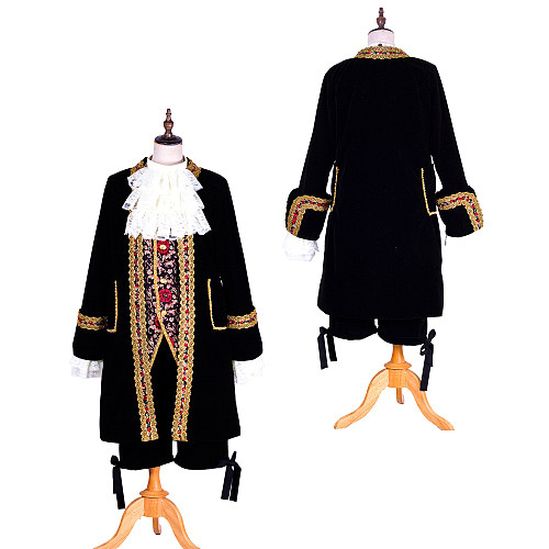 Handmade Velveteen Venetian Carnival Medieval Gown Costume with Embroidery [G1874]
