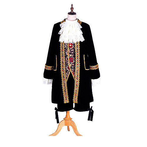 Handmade Velveteen Venetian Carnival Medieval Gown Costume with Embroidery [G1874]