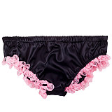 Handmade Sissy Maid Dress – Lockable Black & Pink Satin French Maid Costume with Optional Panties [G2121]