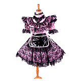 Handmade Sissy Maid Dress – Lockable Pink & Black Thin PVC French Maid Costume [G2116]