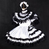 Fondcosplay Handmade Lockable Sissy Maid Satin Dress with Black Lace for Crossdressing [G2328]