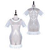 fondcosplay Lockable Clear PVC Transparent Sissy Maid Mini Dress Crossdressing Costume [G2322]
