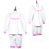 Fondcosplay Lockable White and Pink Thin PVC Sissy Maid Crossdressing Pajama Set [G3804]