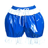Fondcosplay Sissy Maid Bloomers Royal Blue & White Thin PVC Crossdressing Outfit [G3896]