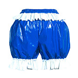Fondcosplay Sissy Maid Bloomers Royal Blue & White Thin PVC Crossdressing Outfit [G3896]