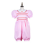 Fondcosplay Handmade Lockable Sissy Maid Crossdressing Cotton Romper Dress – Pink [G3825]