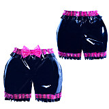 Fondcosplay Sissy Maid Bloomers Black & Pink Heavy PVC Crossdressing Outfit [G3903]