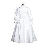 Fondcosplay Sissy Maid White PVC Long Dress Crossdressing Costume [G3966]