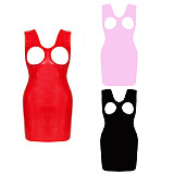 Fondcosplay Heavy PVC Open Bust Bodycon Dress [G3971]