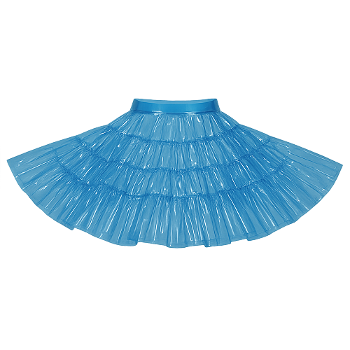 Fondcosplay Sissy Maid Crossdressing Blue Clear PVC Petticoat Skirt [G4099]