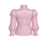 Fondcosplay Sissy Maid Crossdressing Pink Satin Lace Blouse Top [G4107]