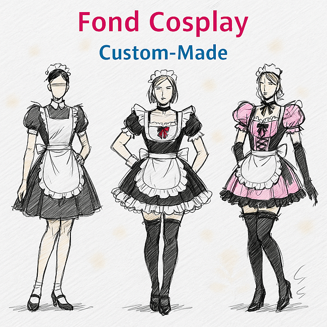 Custom-Made Sissy Maid Dress | Crossdressing Outfit Tailor | Fond Cosplay