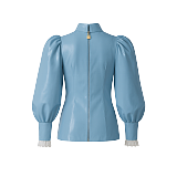 Fondcosplay Lockable Sky Blue Thin PVC Blouse and Long Skirt Set [G4121]