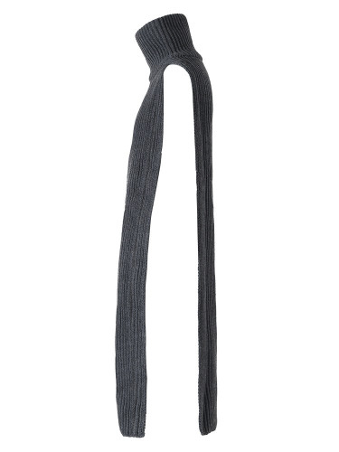 [EAM] Women Gray Long Keep Warn Vent Split Joint Keep Warm Scarf New Long  Personality   Fashion Tide Autumn Winter 2024 TV87302
