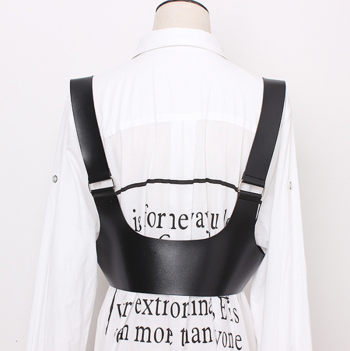 [EAM] 2024 New Spring Summer Pu Leather Black Buckle Personality Women Wide Strap Belt Fashion Tide All-match JX461