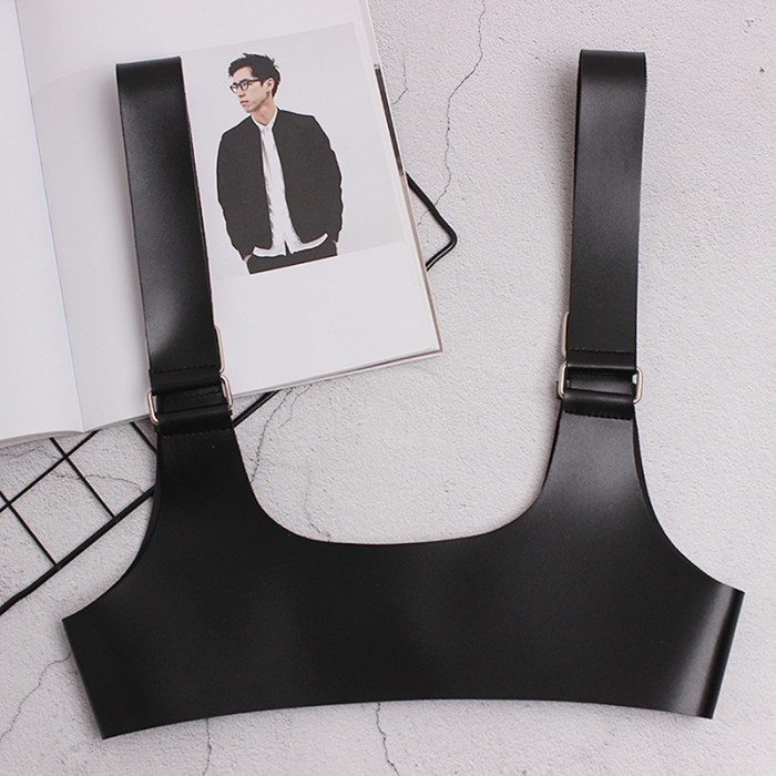 [EAM] 2024 New Spring Summer Pu Leather Black Buckle Personality Women Wide Strap Belt Fashion Tide All-match JX461