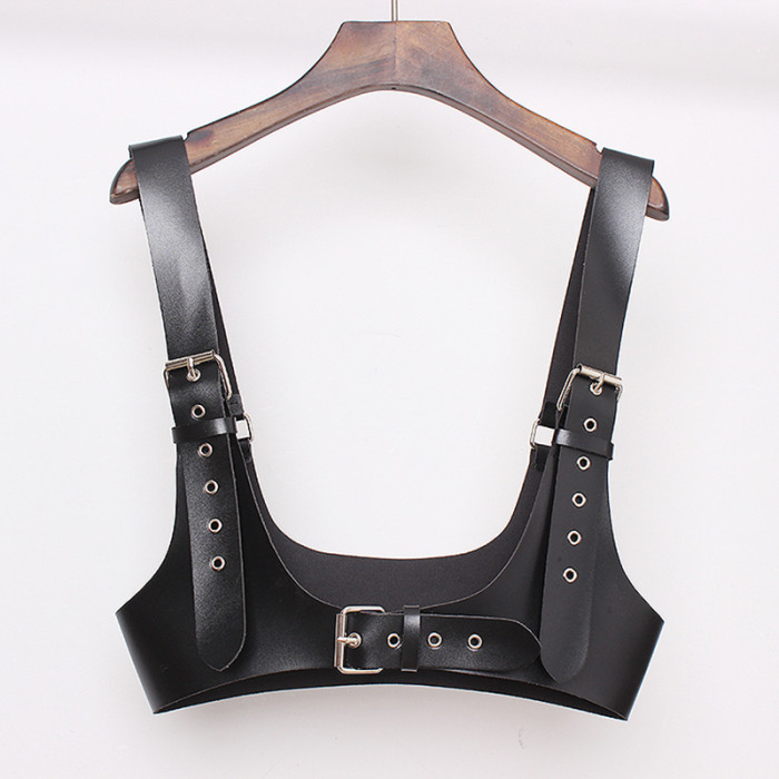 [EAM] 2024 New Spring Summer Pu Leather Black Buckle Personality Women Wide Strap Belt Fashion Tide All-match JX461