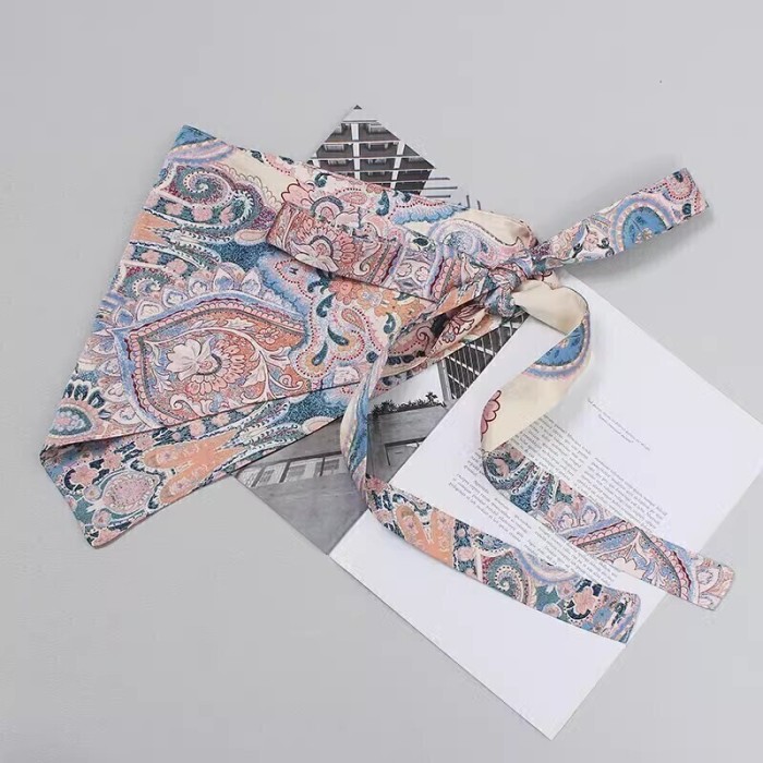 [EAM] Green Irregular Multi Color Bandage Wide Belt Personality Women New Fashion Tide All-match Spring Autumn 2024 1DH6735