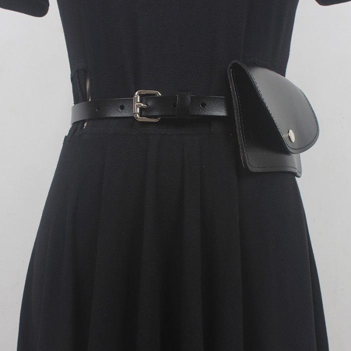 [EAM] Pu Leather Caramel Color Mini-bag Long Belt Personality Women New Fashion Tide All-match Spring Autumn 2024 1DH6355