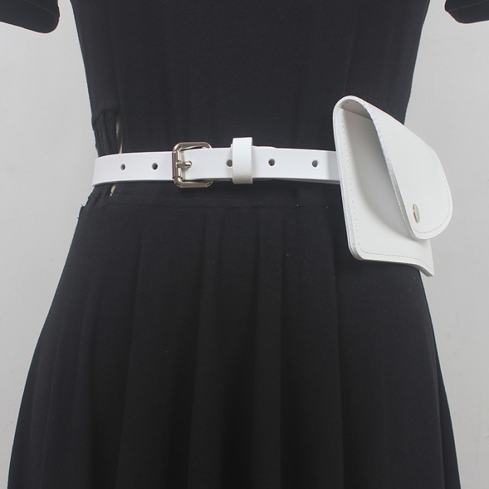 [EAM] Pu Leather Caramel Color Mini-bag Long Belt Personality Women New Fashion Tide All-match Spring Autumn 2024 1DH6355