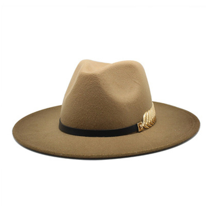 {EAM} Spray-painted tinted wool top hat couples European and American flat brim jazz hat felt hat DLZ63