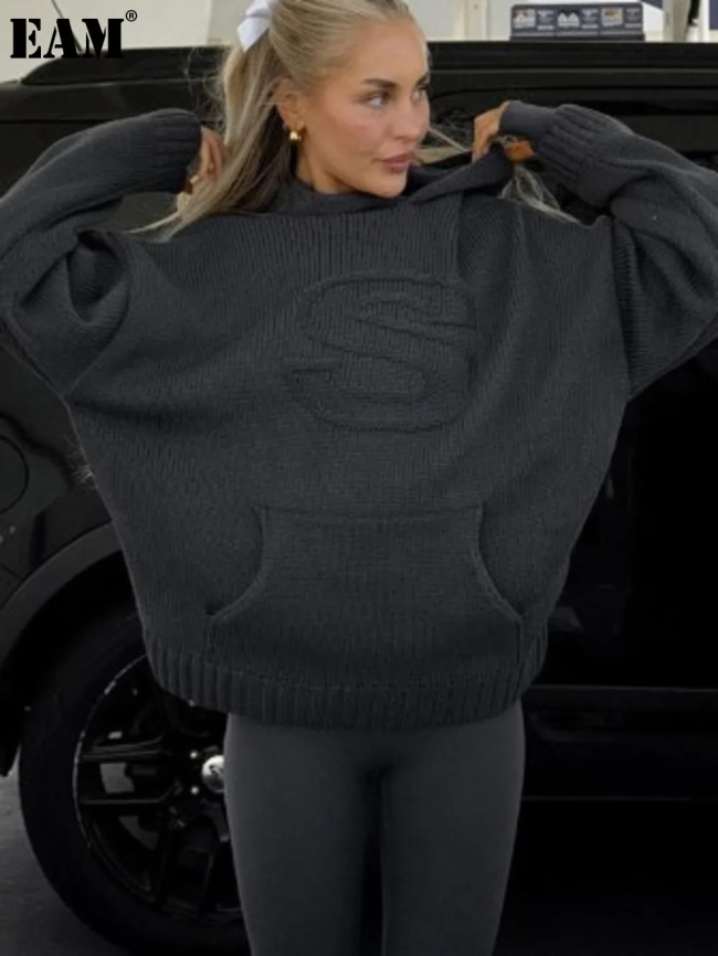 {EAM} Amazon Fall/Winter 2024 new pullover sweater men's and women's top pockets DLZ037