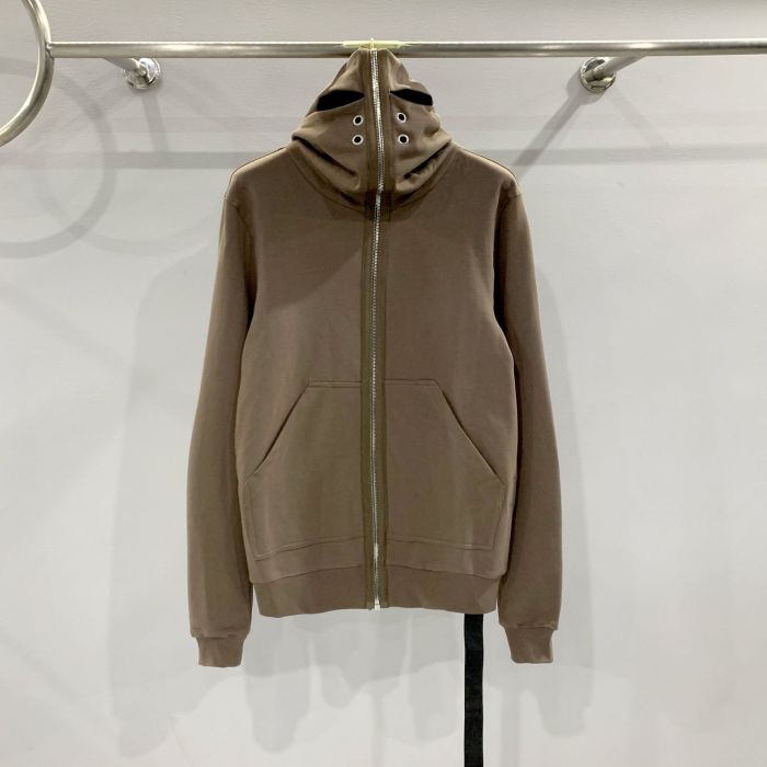 {EAM} Shark shape breathable corns with all-in-one hooded zipper knit hoodie jacket DLZ67