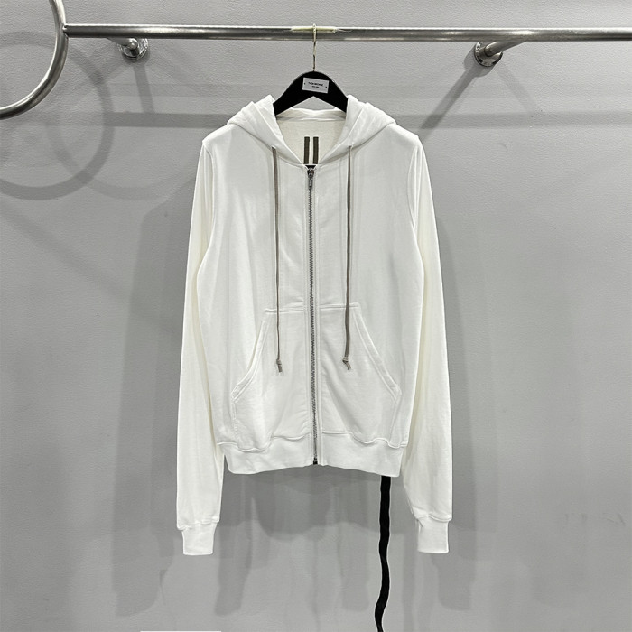 {EAM} Black zip-up cardigan hooded long-sleeved hoodie jacket DLZ68