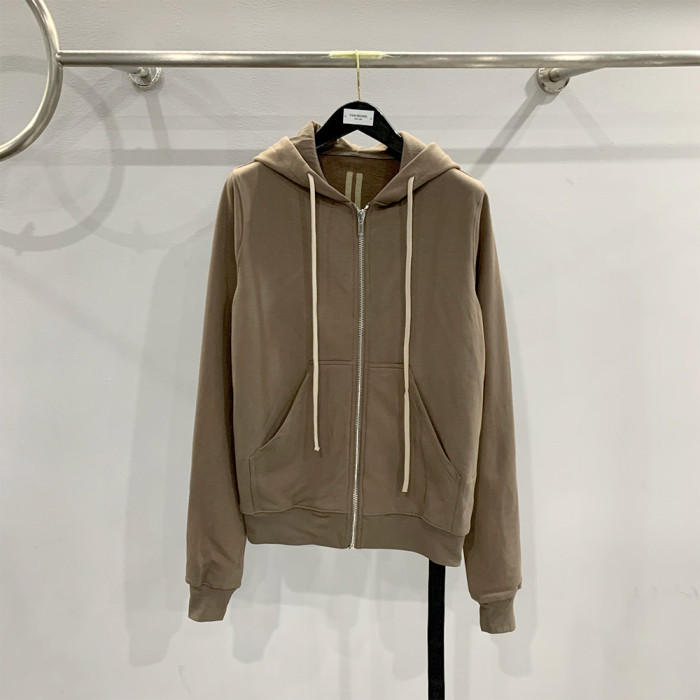 {EAM} Black zip-up cardigan hooded long-sleeved hoodie jacket DLZ68