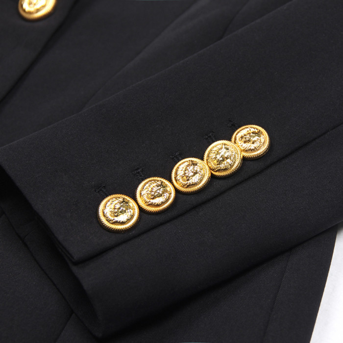 {EAM} Spring and autumn new fashion senior solid color long sleeve slim temperament commuter socialite fashion suit dress DLZ239